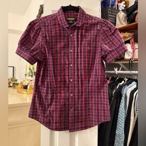 Vintage Ralph Lauren RUGBY puff sleeve button-down shirt